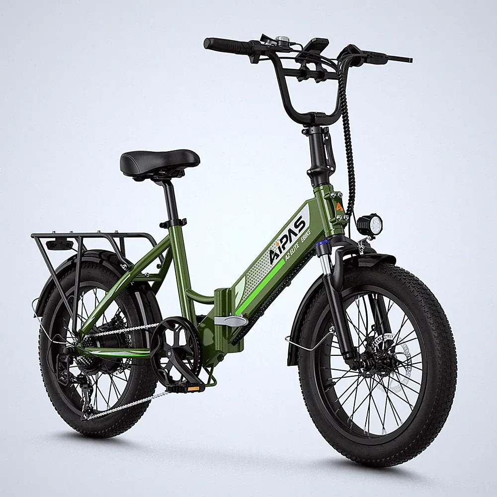 20" Fat Tire Folding Electric Bicycle 750W 12.8Ah City 7-Speed Peak Adult