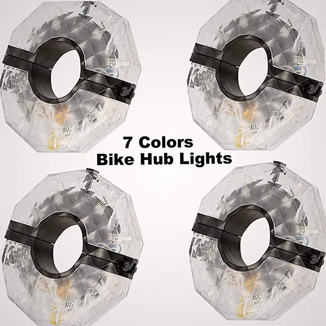 4Pcs Rechargeable Bike Wheel Hub Lights Waterproof LED Cycling Spoke Lights