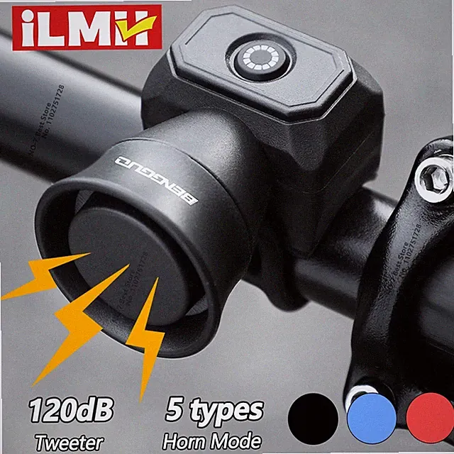 5 Mode Electric Bike Horn Waterproof Mini Bicycle Bell for MTB Scooter Kids Bike