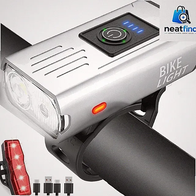 Bike Light, High Lumens Super Bright Bicycle Lite, 6+4 Modes USB Rechargeable...