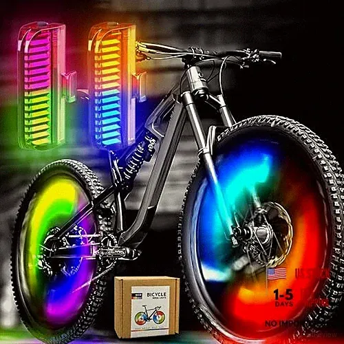 Bike Wheel Lights Rechargeable(2pack), Bicycle Spoke Lights Weatherproof