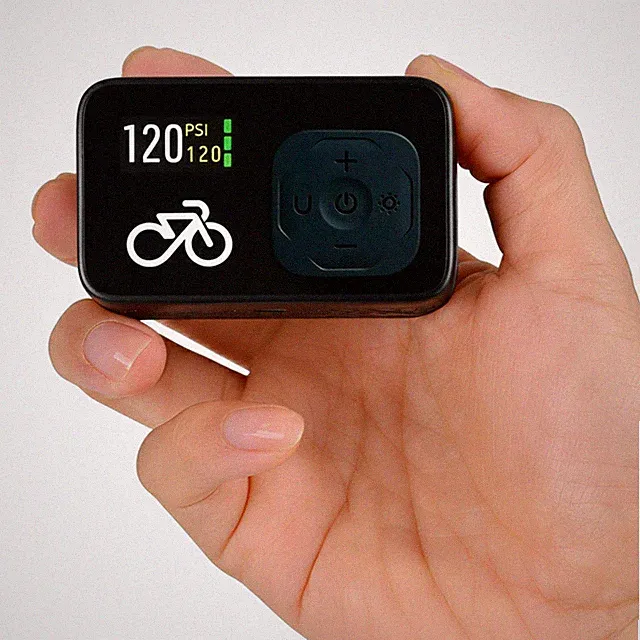 CycloSpirit Mini Electric Bike Pump with Digital Gauge, 120 PSI, Auto Shutoff...