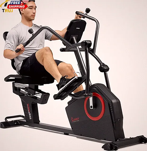 Elite Recumbent Cross Trainer & Elliptical Machine with Arm Exercisers for Home