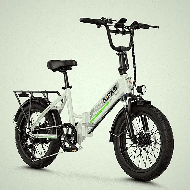 Folding Electric Bike 20" 750W Peak 12.8Ah City 3.0 Fat Tire 7Spd Commuter