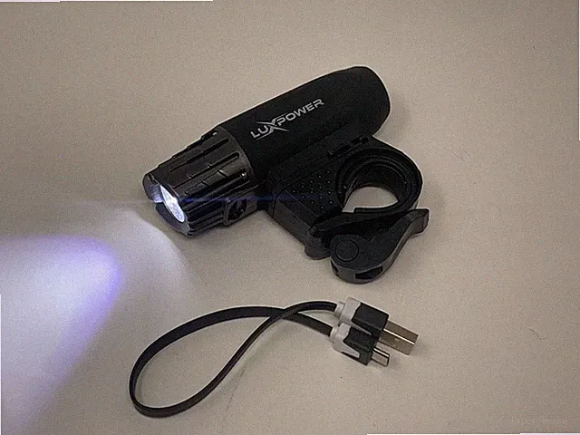 LuxPower Rechargeable Bicycle Head Vision 300 Lumens LED - Bike Light