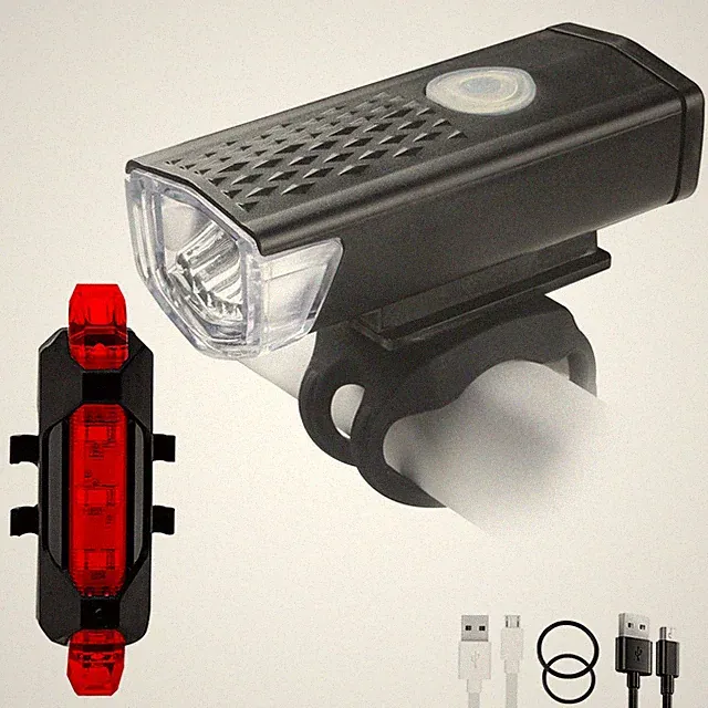 Rechargeable Bike Lights Front and Tail Lights for Night Riding Mountain Bike