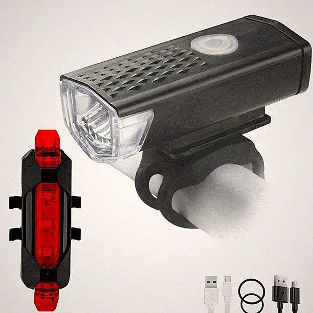 Rechargeable Bike Lights Set Ultra Bright Bicycle Rear Light for Night Riding...