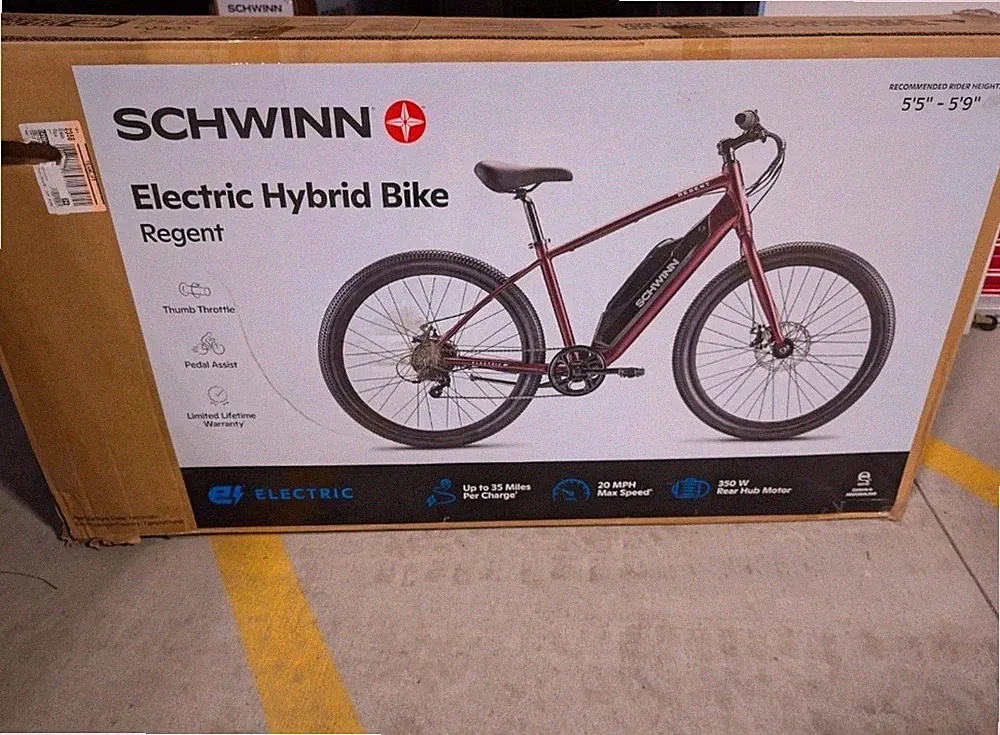 Schwinn Regent Electric Hybrid Bike 27.5” Wheels Adult Dark Red Local Pickup OH
