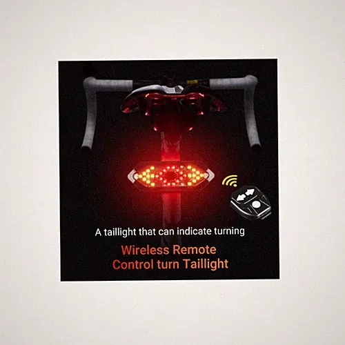 Smart USB Rechargeable Taillight Bicycle with 5 Lighting Modes for Safety - BMX